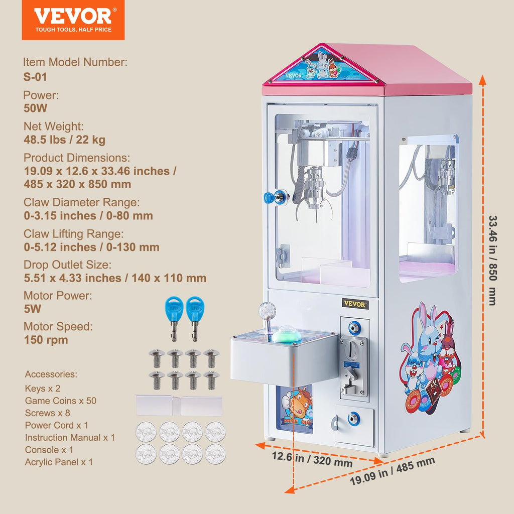 Claw Machine with Light and Sound E501384