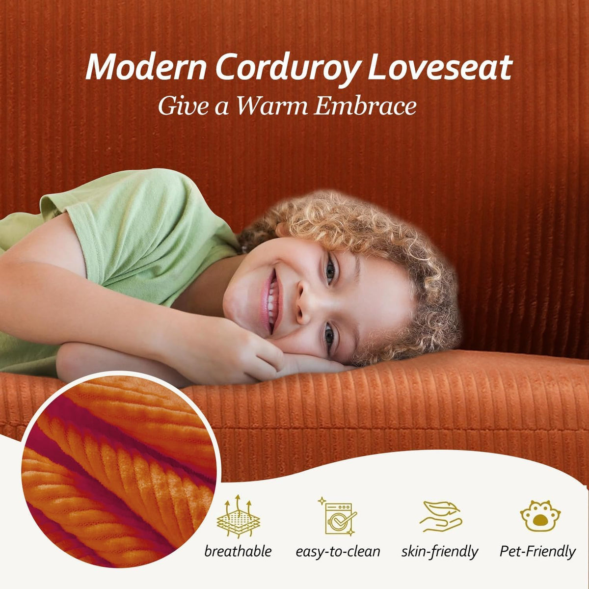 Velvet Loveseat Sofa D412030