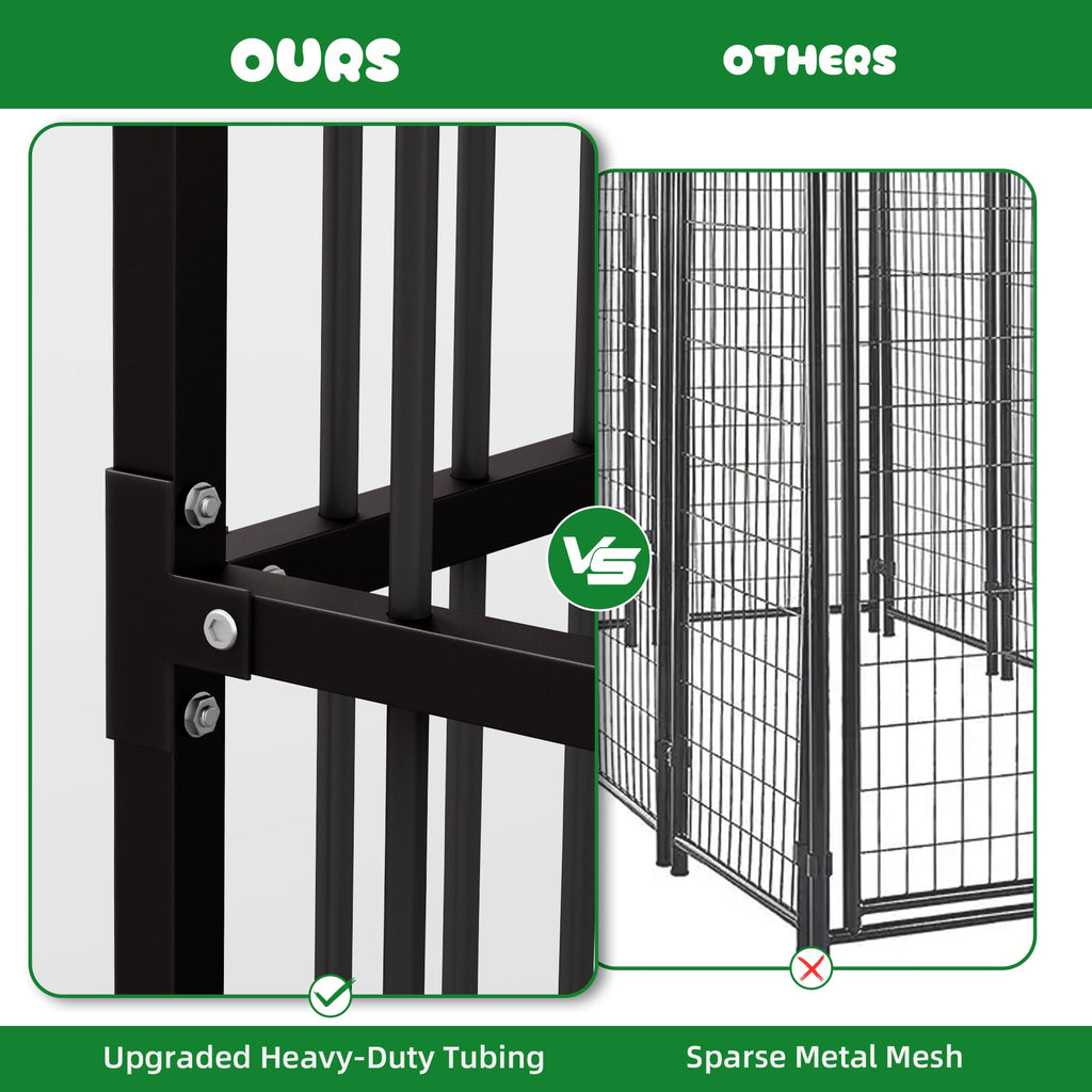 10x20 FT Heavy Duty Outdoor Dog Kennel with Roof E60457