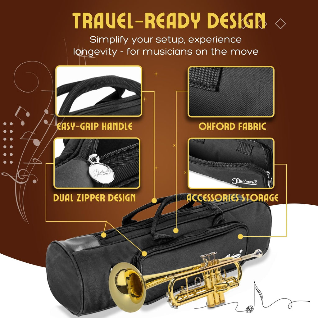 Cotton Padded Black Trumpet Bag with Adjustable Shoulder Strap E50566