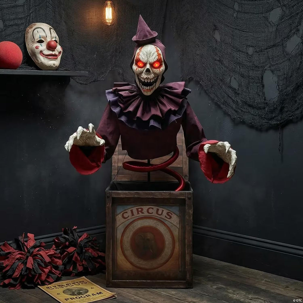 5 Ft. Skeleton Clown Halloween Decoration H535004