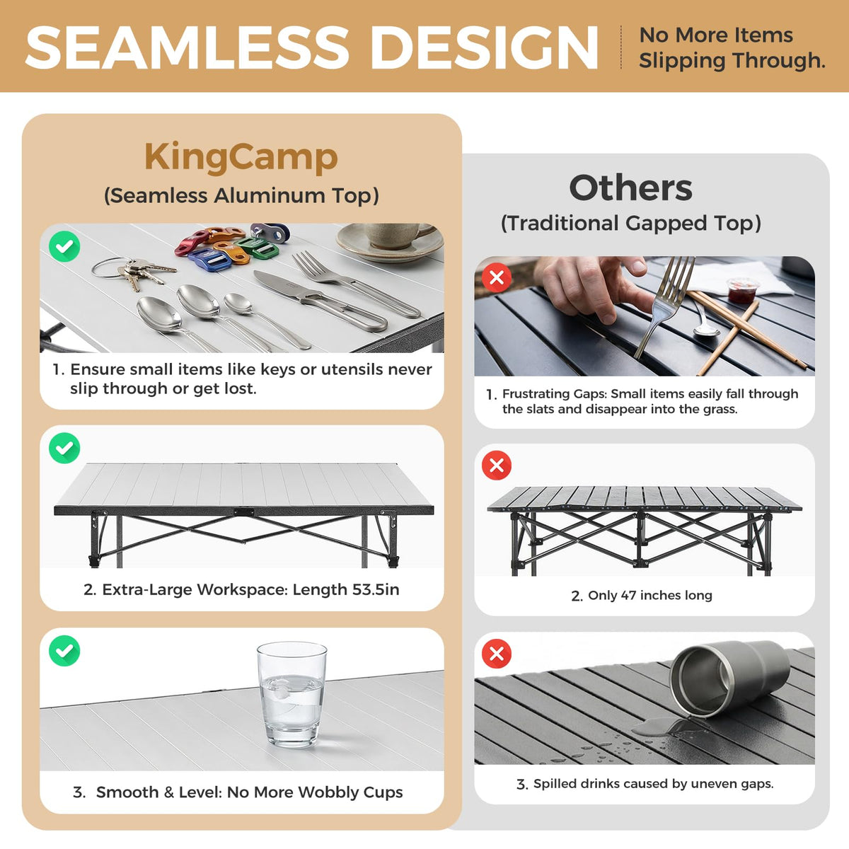 53.5" Heavy Duty Folding Camping Table D99181