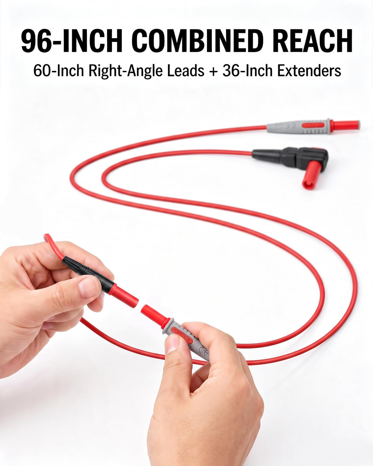 96-Inch Long Silicone Test Leads Kit Z289