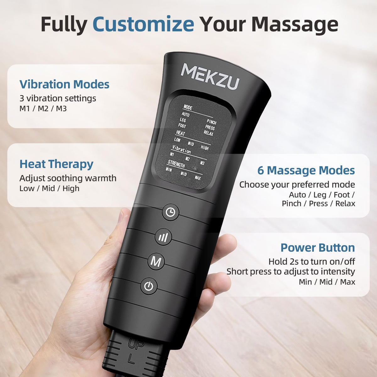 Air Compression Leg Massager with Heat N889429