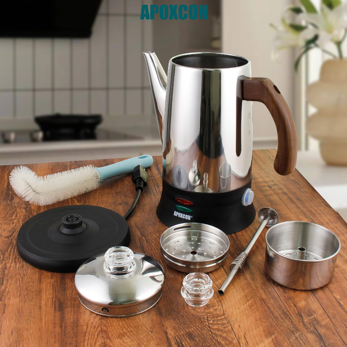 Electric Stainless Steel Coffee Percolator 8 Cup S452349
