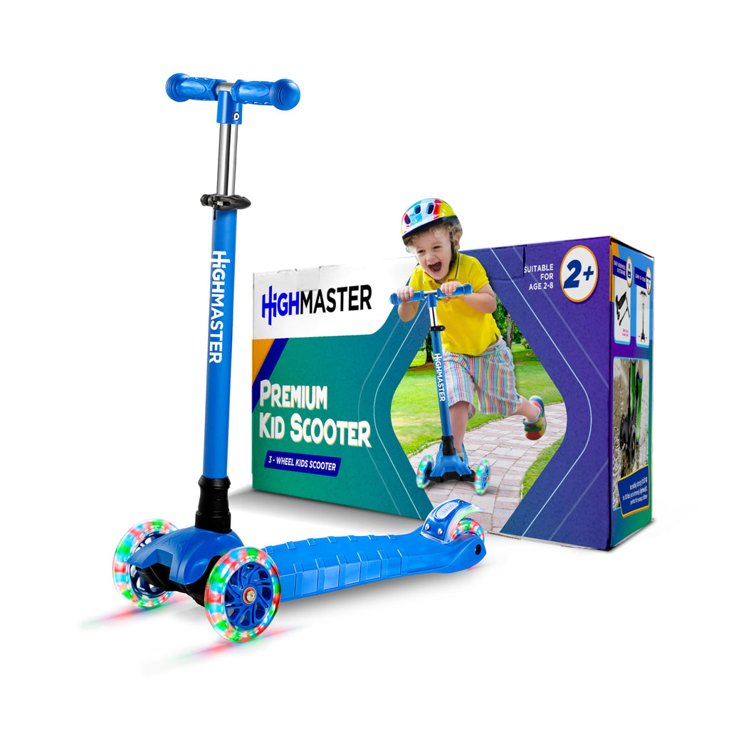 Kids 3 Wheel Kick Scooter with Adjustable Handlebar and LED Wheel Lights F4493