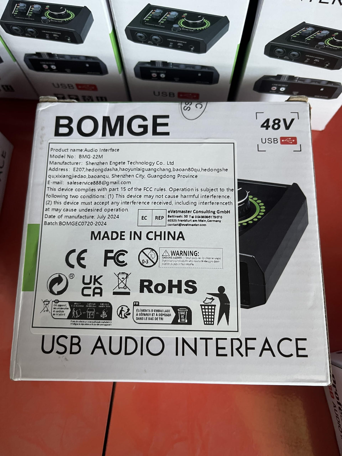 2 Channel USB Audio Interface with XLR 48V Phantom Power W36978