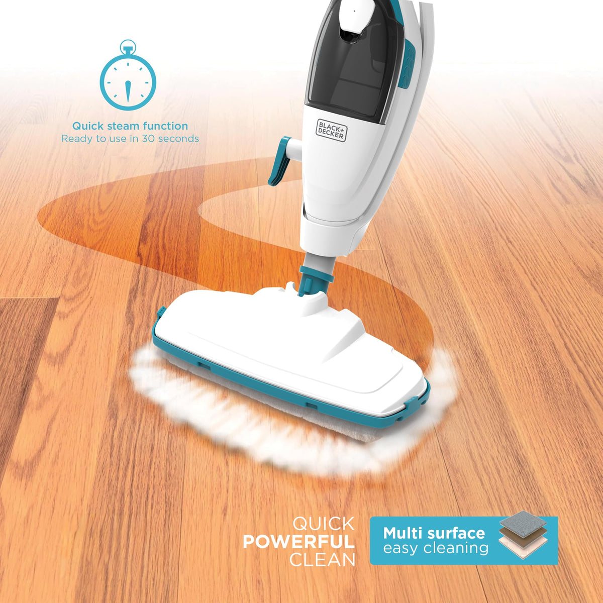 2-in-1 Steam Mop and Handheld Steam Cleaner Q2844