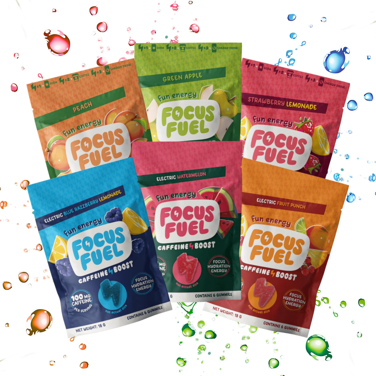 100mg Caffeine Energy Chews Variety Sampler F8979