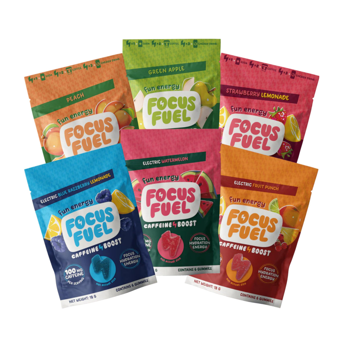 100mg Caffeine Energy Chews Variety Sampler F8979
