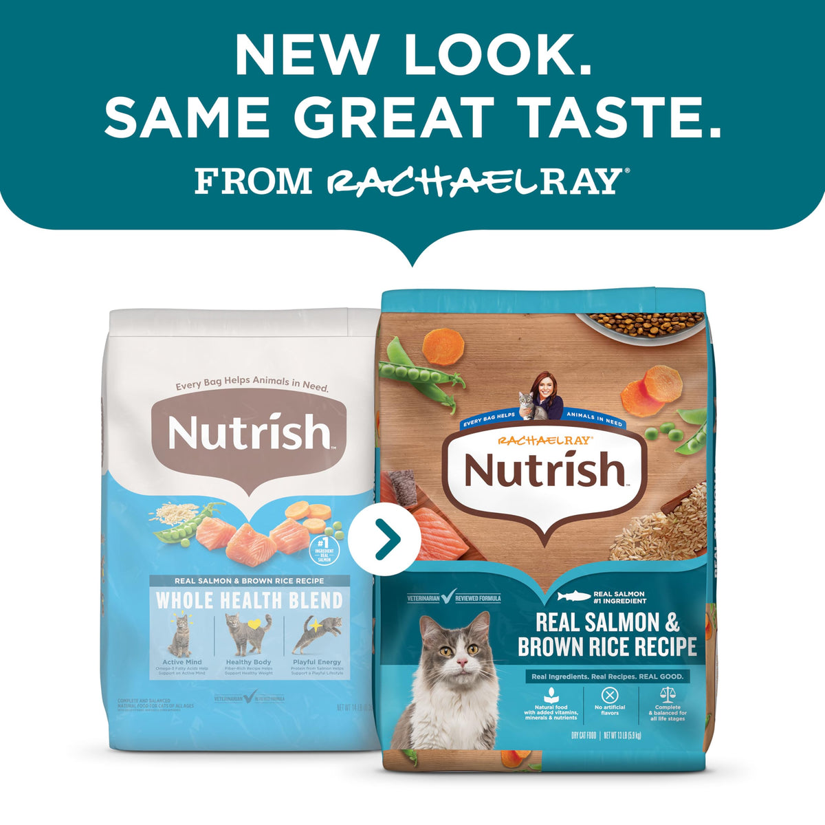 Salmon & Brown Rice Recipe Dry Cat Food 14 lb. Bag G6884