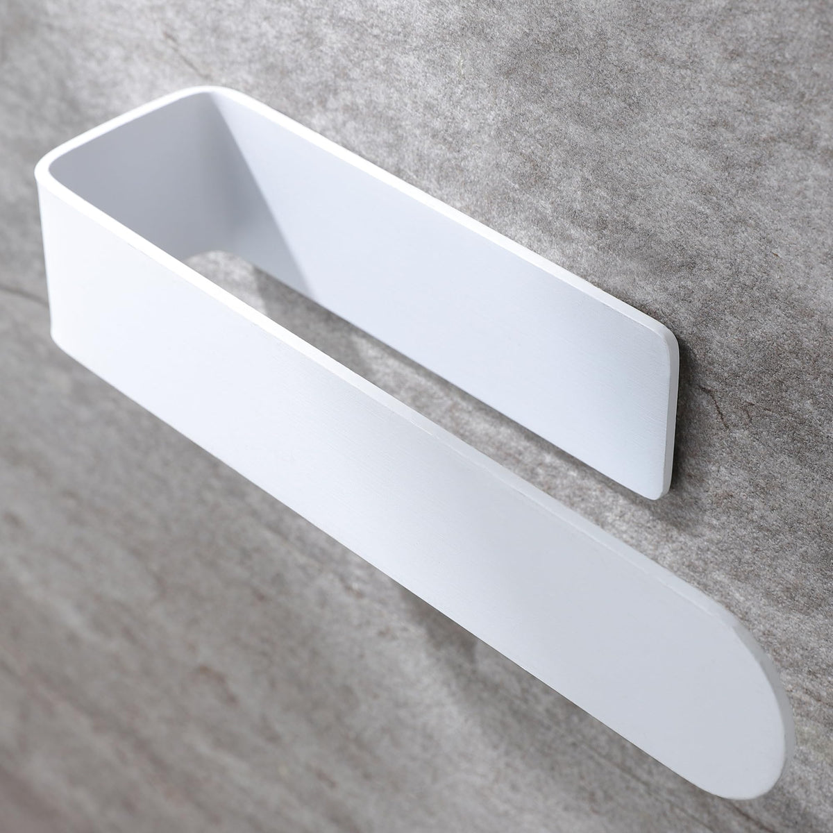 White Adhesive Towel Rack O73087