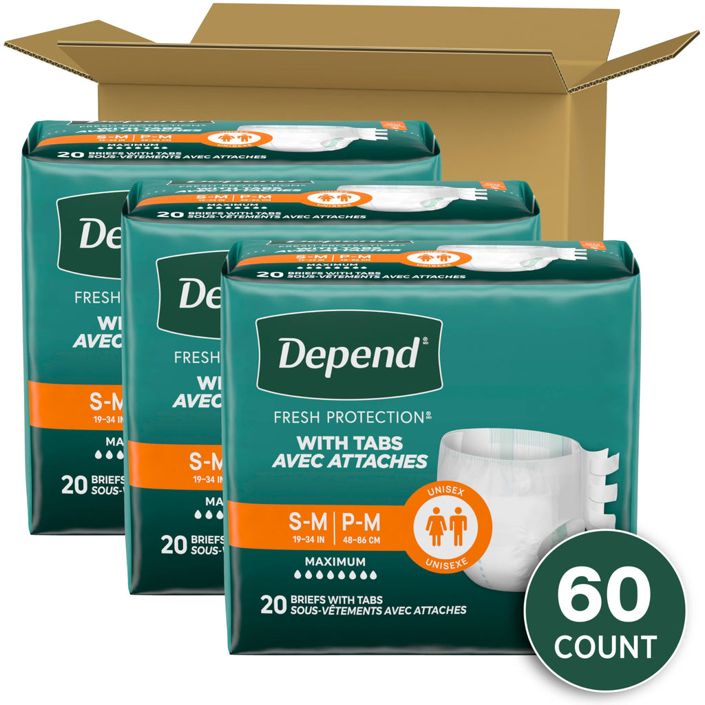 Adult Diapers with Tabs S/M 60 Count X2746
