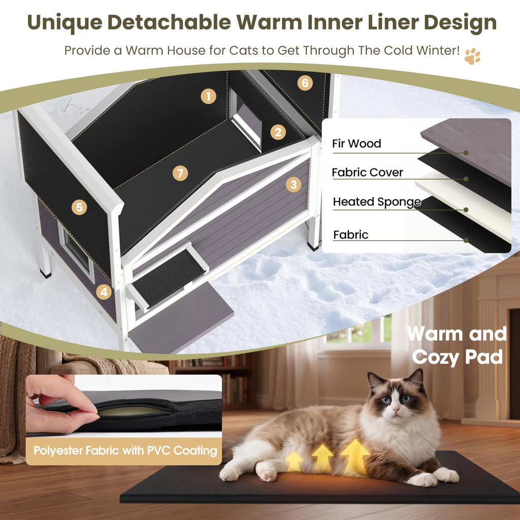Insulated Outdoor Cat House M549694