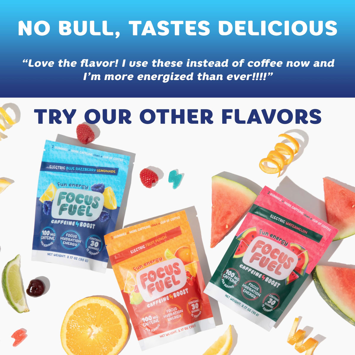 100mg Caffeine Energy Chews Variety Sampler F8979