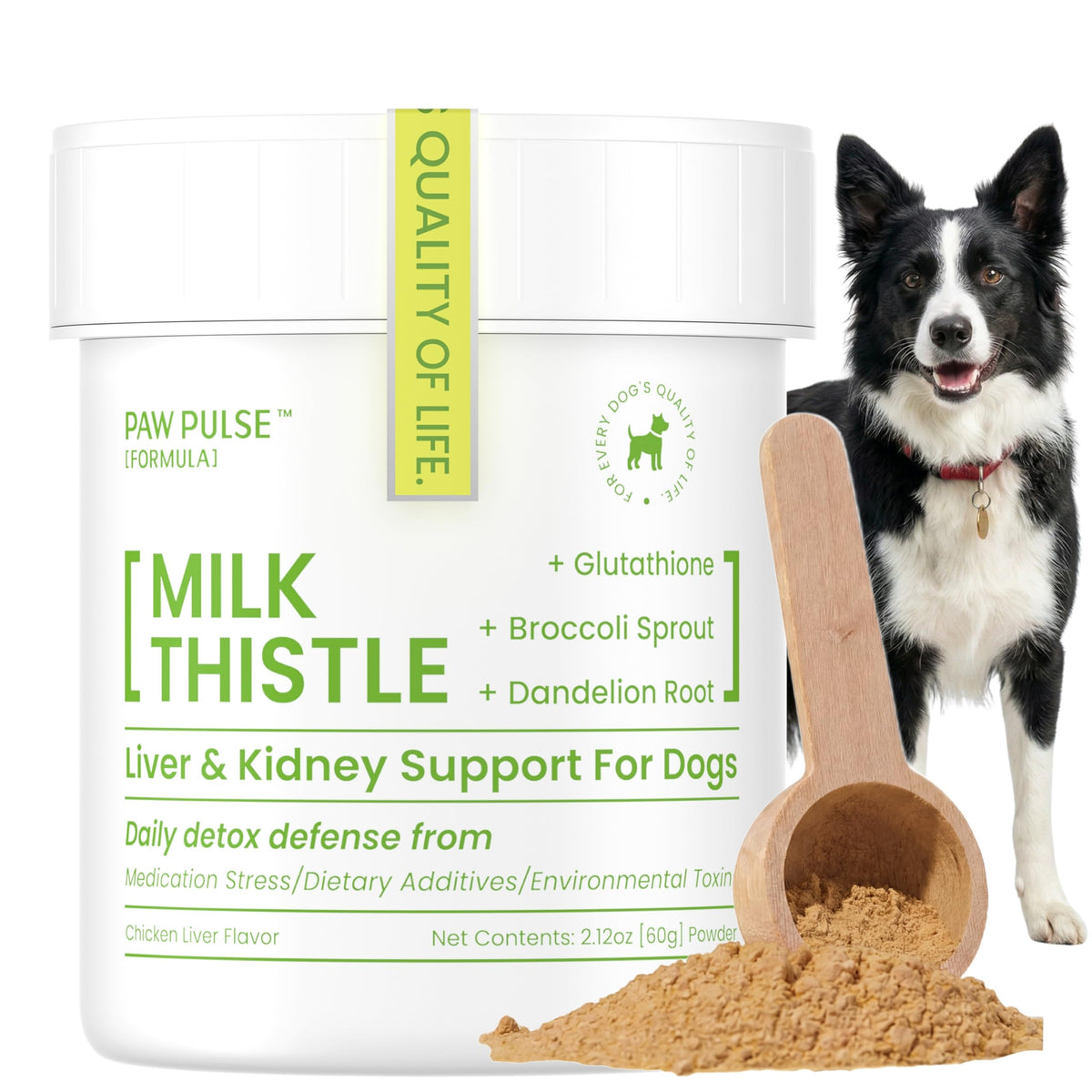 Milk Thistle & Silymarin Powder Liver Support for Dogs 2.12 oz R65975