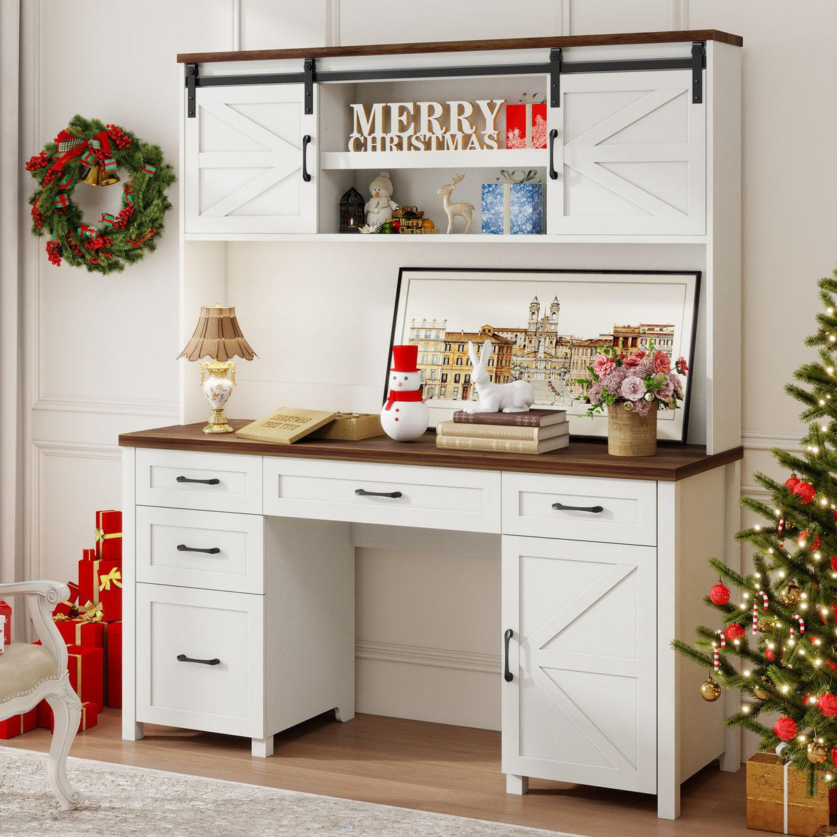 67" Executive Desk with File Drawer F635