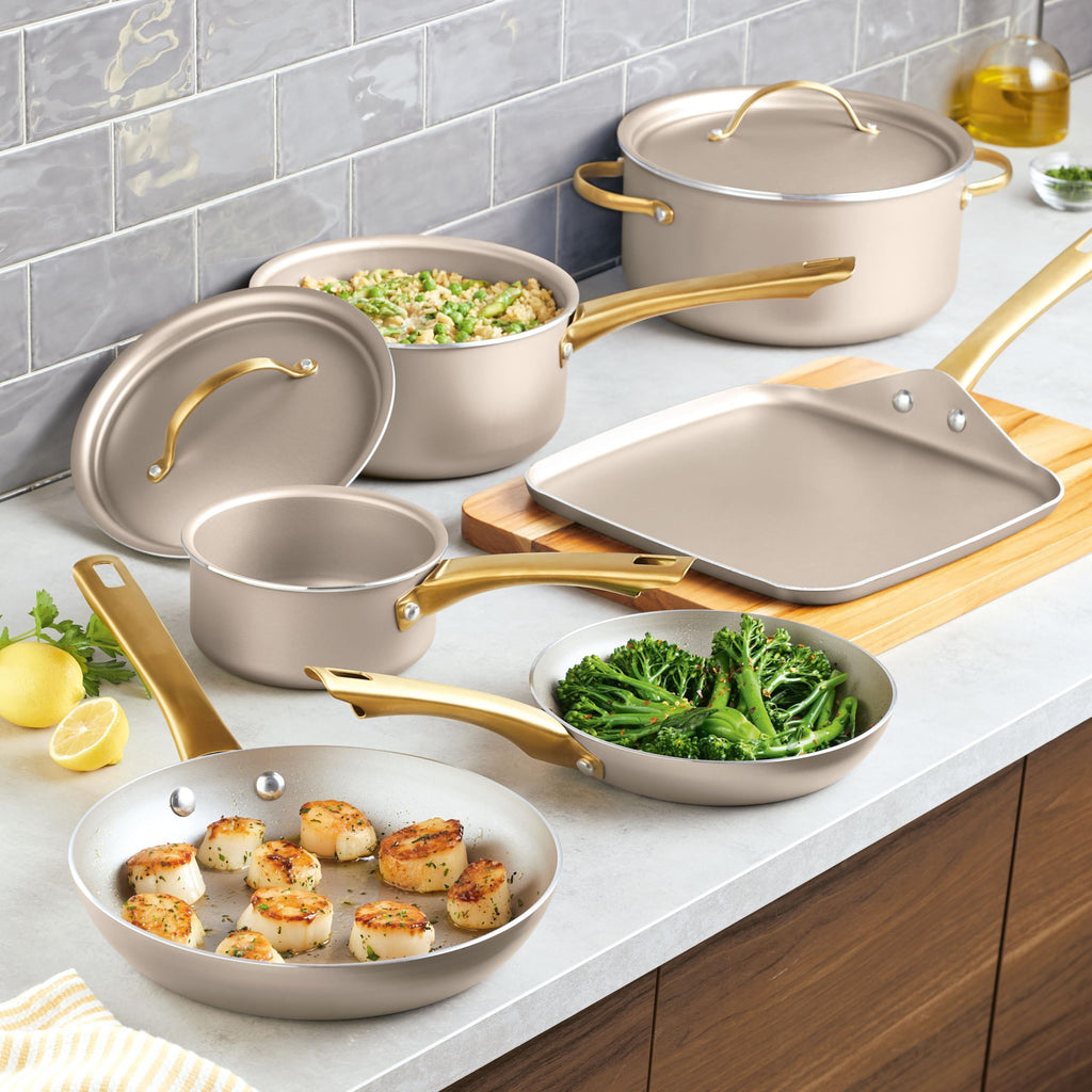 Nonstick Cookware and Pot Set with Lids, Dishwasher Safe, 12 Piece O37980