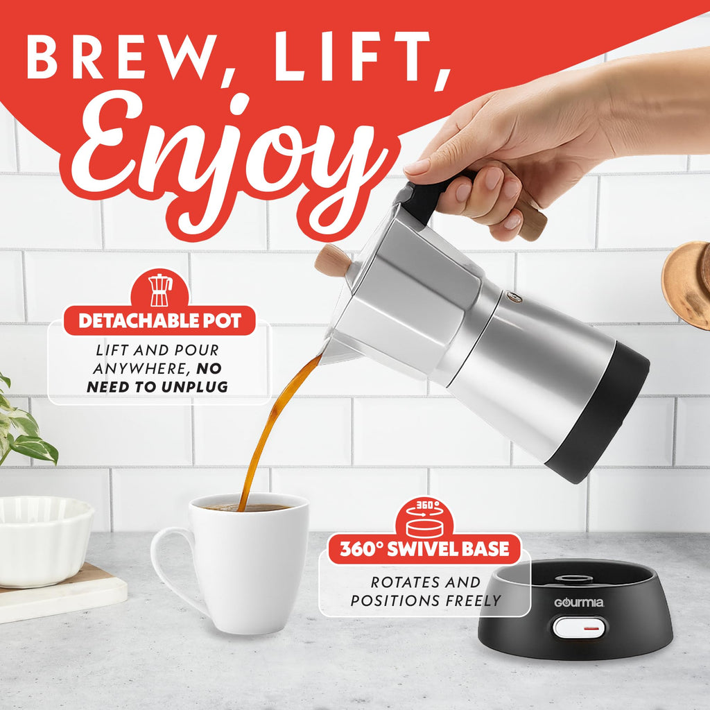 6 Shot Electric Moka Pot Espresso Maker J5977