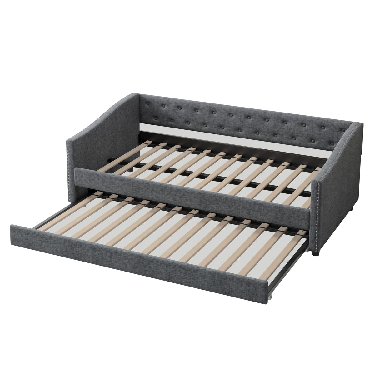 Twin Size Upholstered Daybed with Trundle N248640
