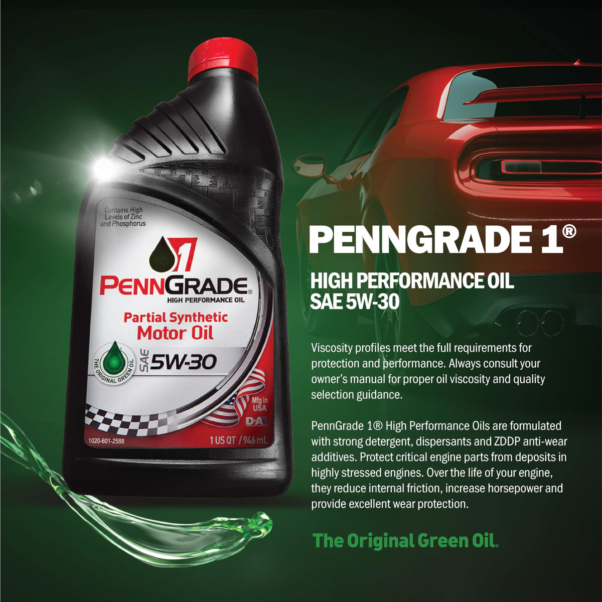 Synthetic Blend High Performance Oil SAE 5W-30 1 Quart 12 Pack D314