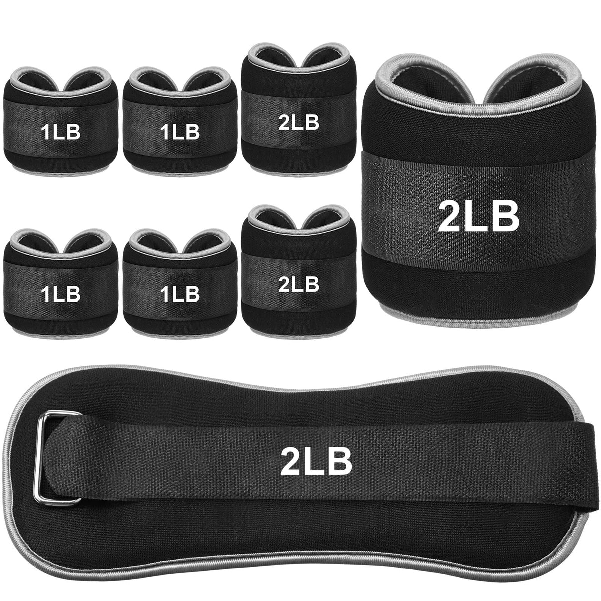 4 Pairs Adjustable Ankle Leg Weights Set L718132