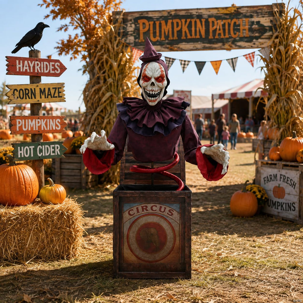 5 Ft. Skeleton Clown Halloween Decoration H535004