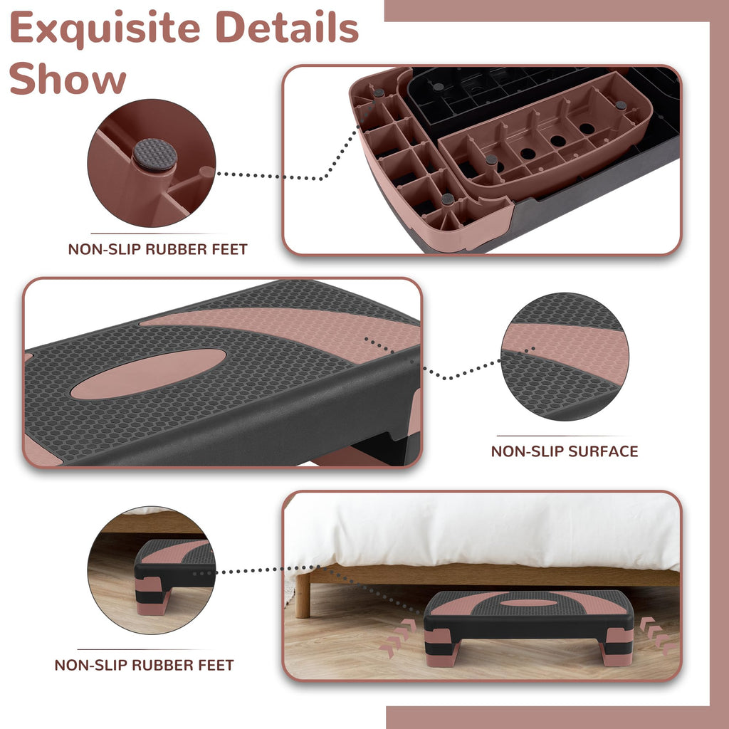 Adjustable Step Aerobic Platform with Risers Y921350