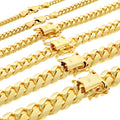 18K Yellow Gold Cuban Link Chain Necklace B50293