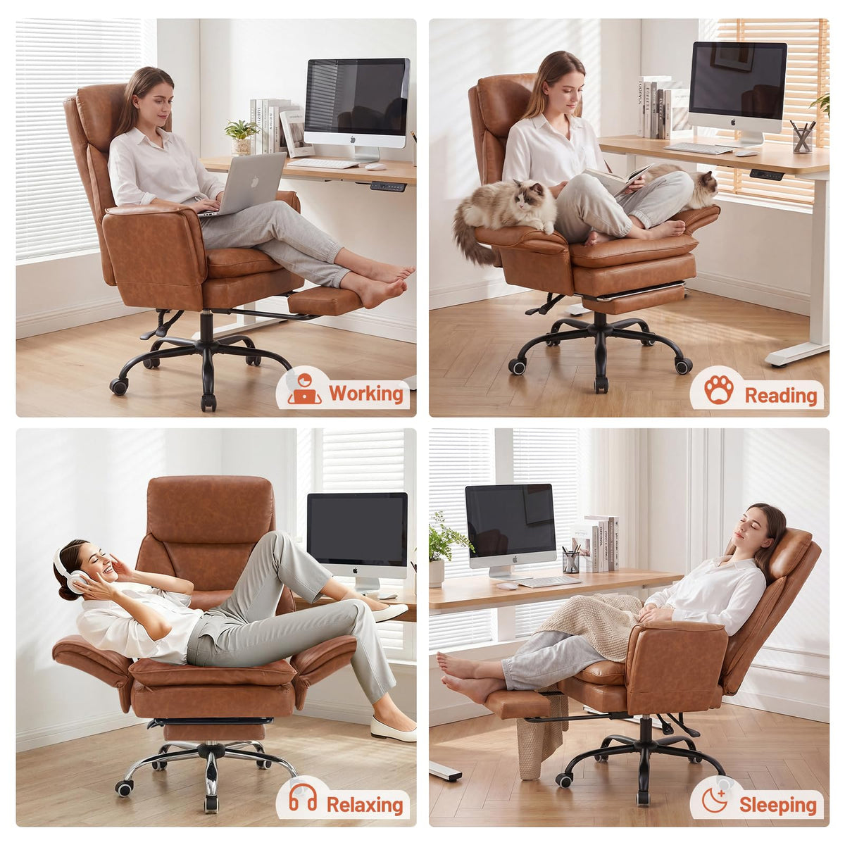Big and Tall Ergonomic Office Chair with Footrest K119321