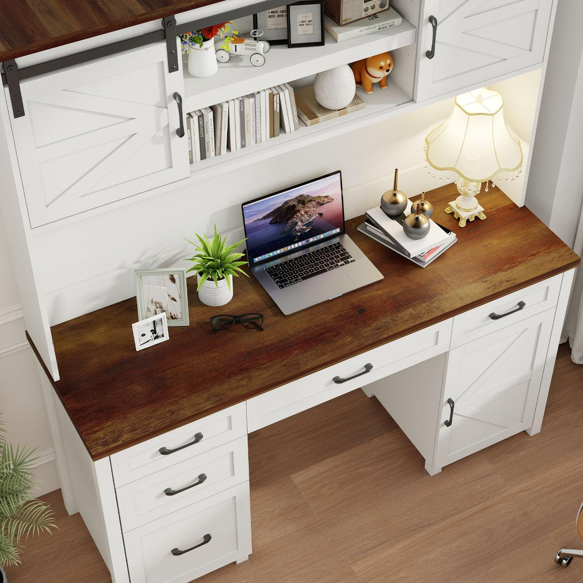 67" Executive Desk with File Drawer F635