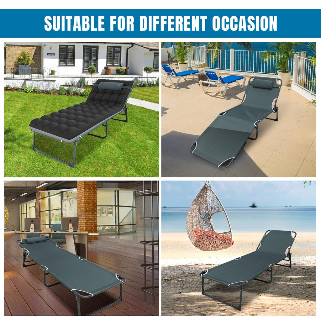 Folding Camping Cot with Mattress L580