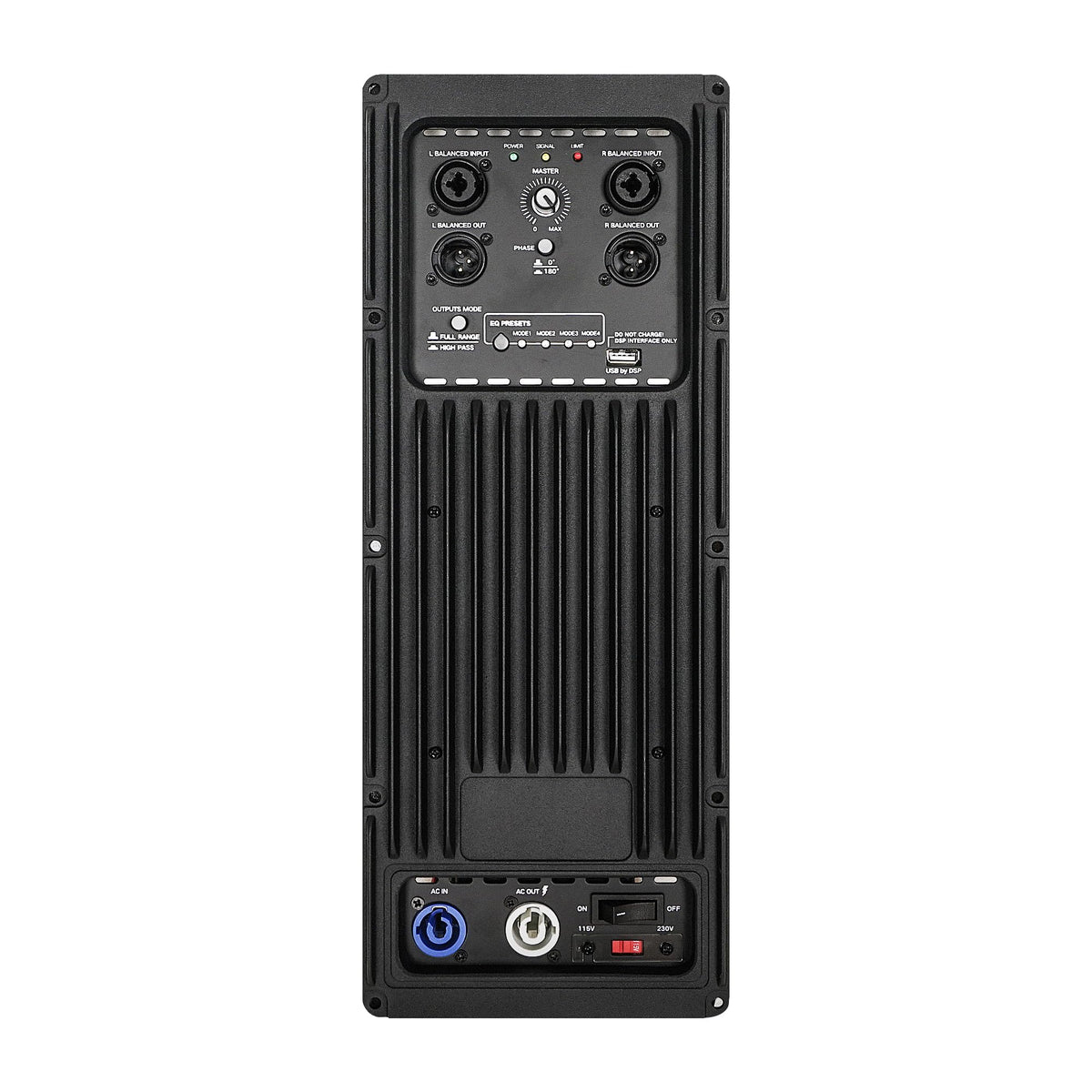 Black 18” 1600W Powered Line Array Subwoofer R566