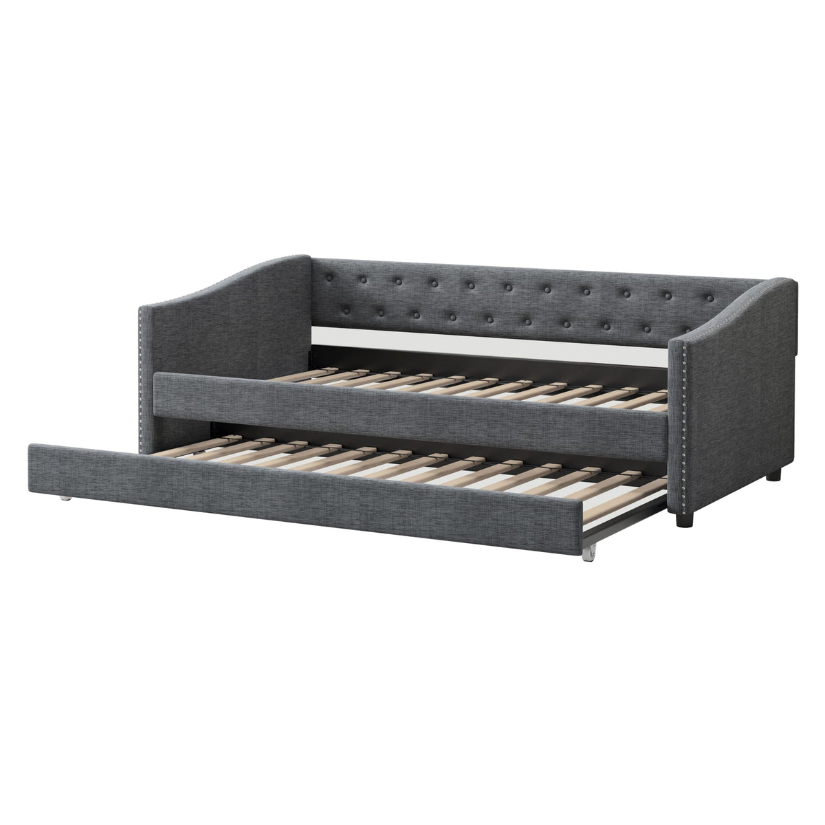Twin Size Upholstered Daybed with Trundle N248640