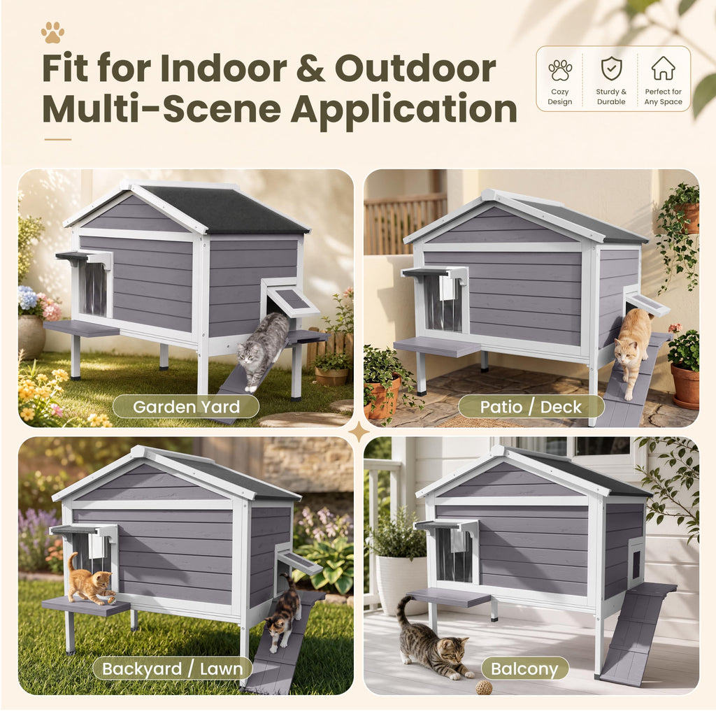 Insulated Outdoor Cat House M549694