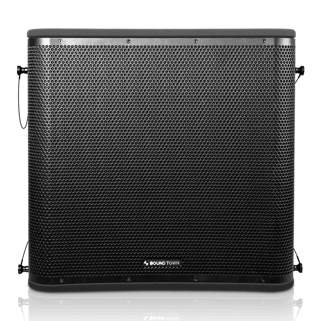 Black 18” 1600W Powered Line Array Subwoofer R566