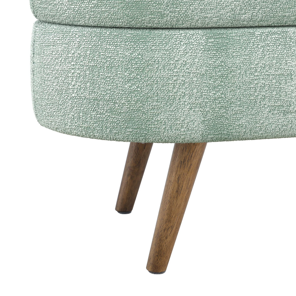 Oval Storage Bench with Rubber Wood Legs X165