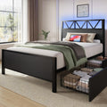 Twin XL Bed Frame with 2 Storage Drawers H381