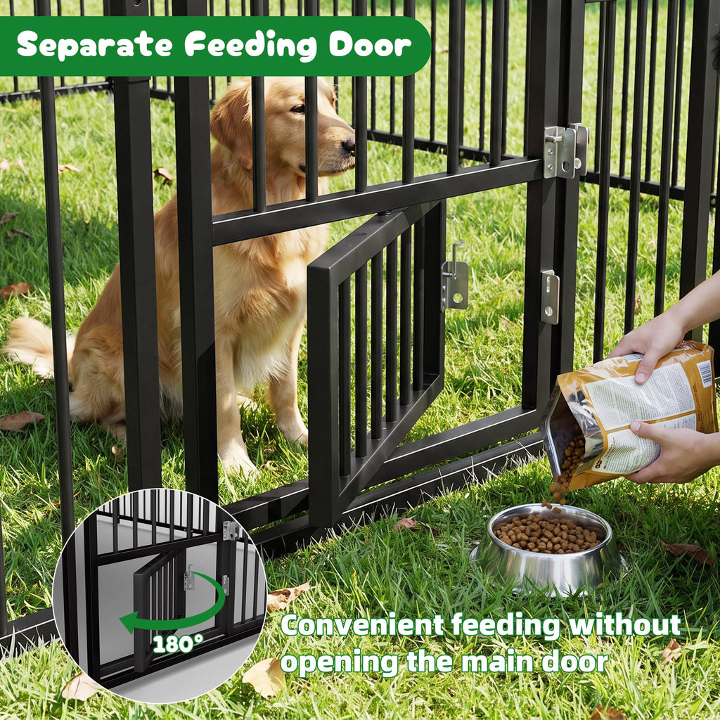 10x20 FT Heavy Duty Outdoor Dog Kennel with Roof E60457