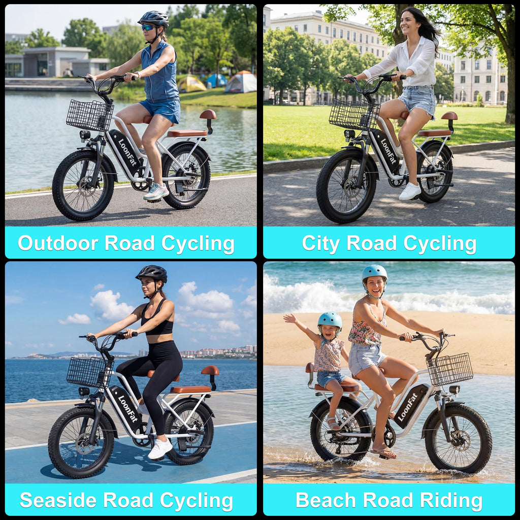 1000W 48V 13Ah Electric Bicycle with Rear Seat and Front Basket T174