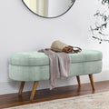 Oval Storage Bench with Rubber Wood Legs X165