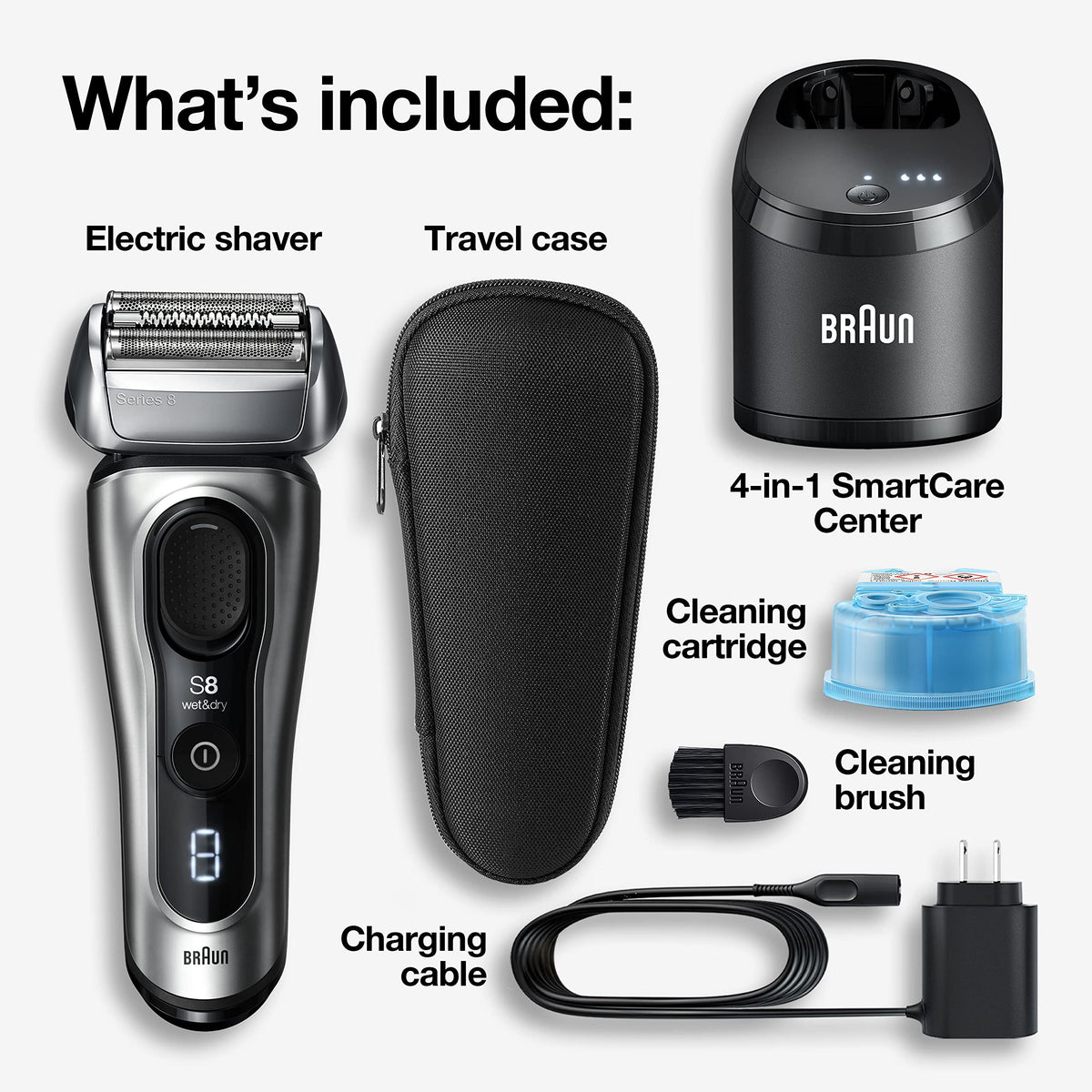 Electric Foil Shaver with Precision Beard Trimmer I2286